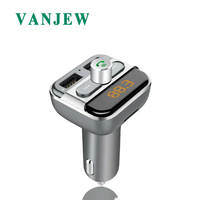Автомобильный модулятор VANJEW BT20 Bluetooth FM передатчик Радио адаптер 2 порта USB