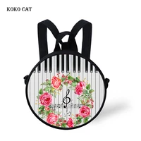 koko cat mini school bags for girls boys music piano notes flower printed kids backpack kindergarten book bag satchel enfant