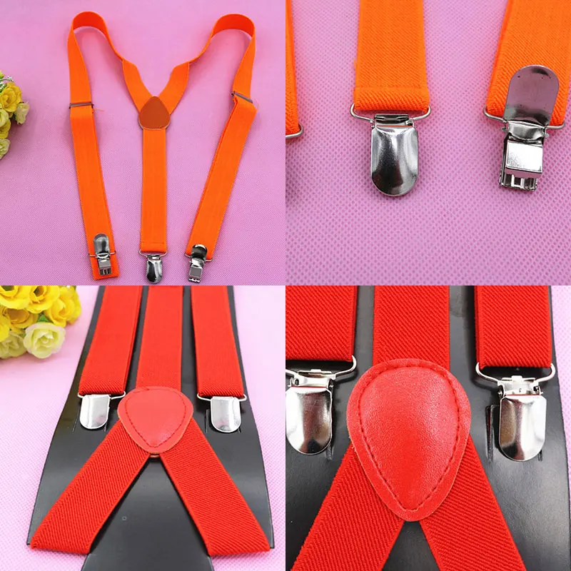 

Adjustable Elasticated Adult Suspender Straps Clip-on Men Women 3 Clip Pants