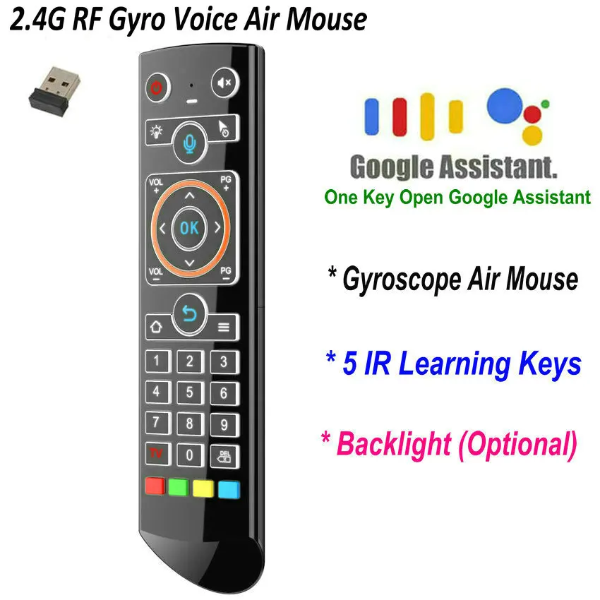 T6M Pro подсветка 2 4G гироскоп Air Mouse 5 IR Learning Google Voice поиск Android Smart TV Box PK G30s G20s пульт
