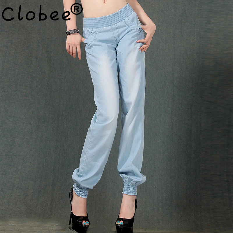 2019 летние новые тонкие дышащие крутые джинсы из тенсельной ткани широкие брюки