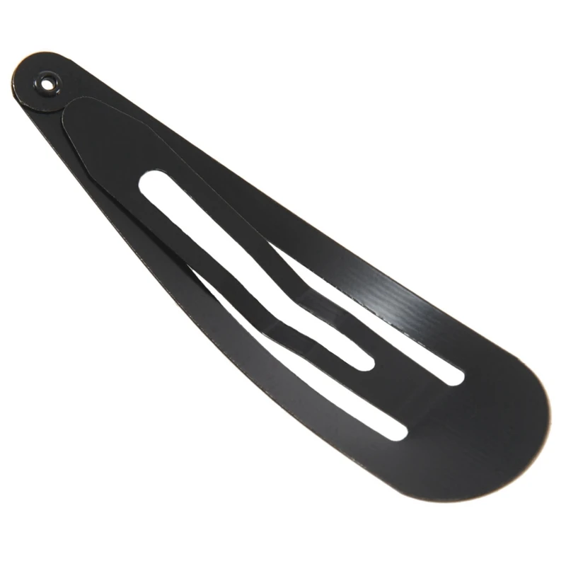 

10 Pcs DIY Hairdressing Black Metal Hair Clips Hairclip 67mm x 19mm