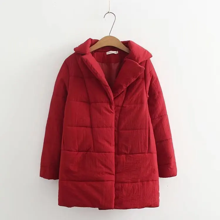 Новинка зимняя женская парка для кошек тонкая красная куртка теплая длинная