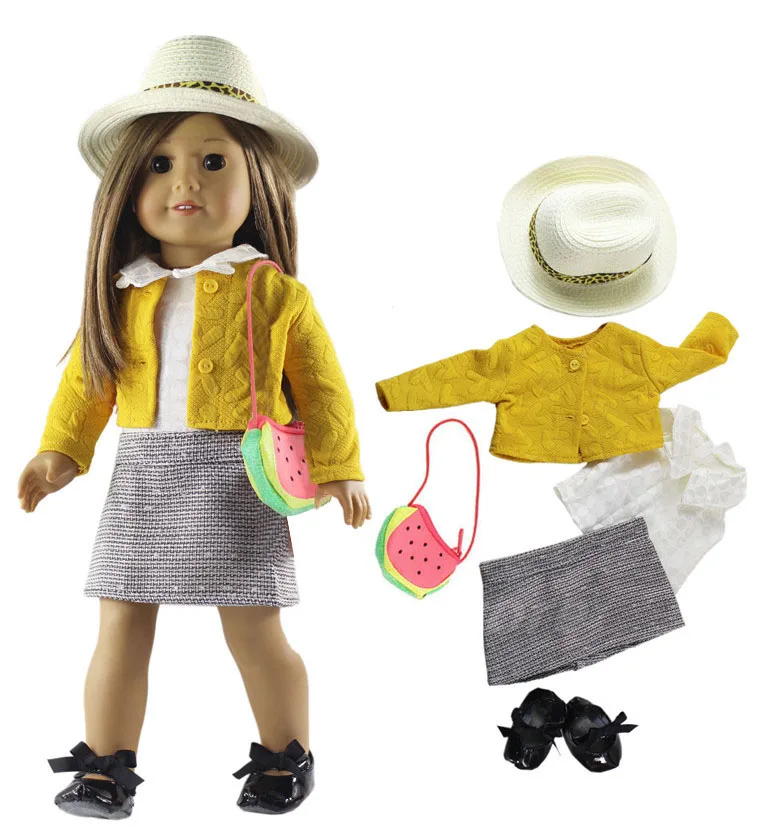Модная Кукла набор одежды игрушка одежда наряд для 18-дюймовой куклы повседневная
