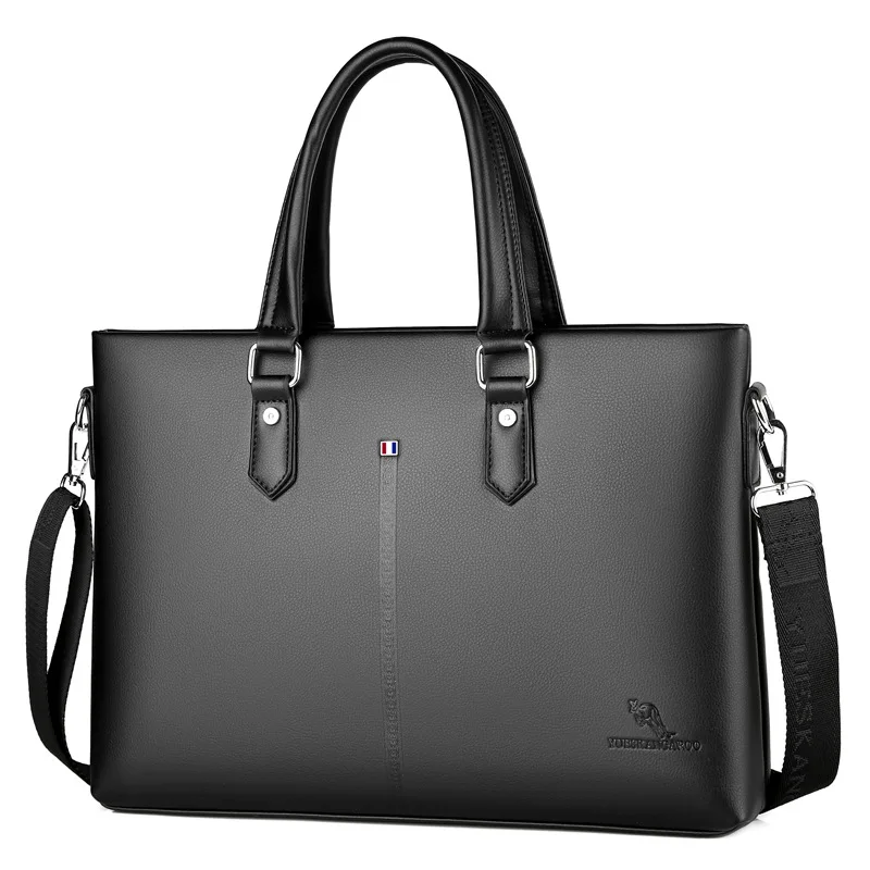 

Men's Leather Briefcase Large Handbags Crossbody Shoulder Bags For Man Luxury Business Tote Messenger Bags Laptop Computer Bag