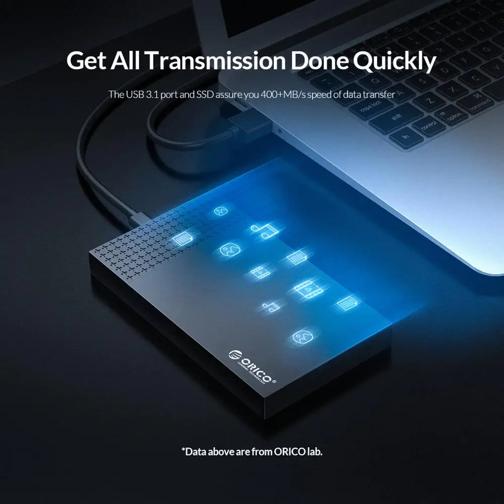 ORICO Type-C SSD Case USB3.1 to SATA3.0 Box 2.5&quot USB 3.1 Gen1 HDD Enclosure 5Gbps 4TB Support UASP Auto Sleep | Компьютеры и офис