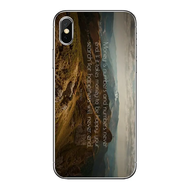 Bob Marley Quotes On Life Love and Money Transparent Soft Covers For Xiaomi Mi A1 A2 5X 6X 8 lite SE Pro Max Mix 2 2S 3 Mi5 Mi5S |