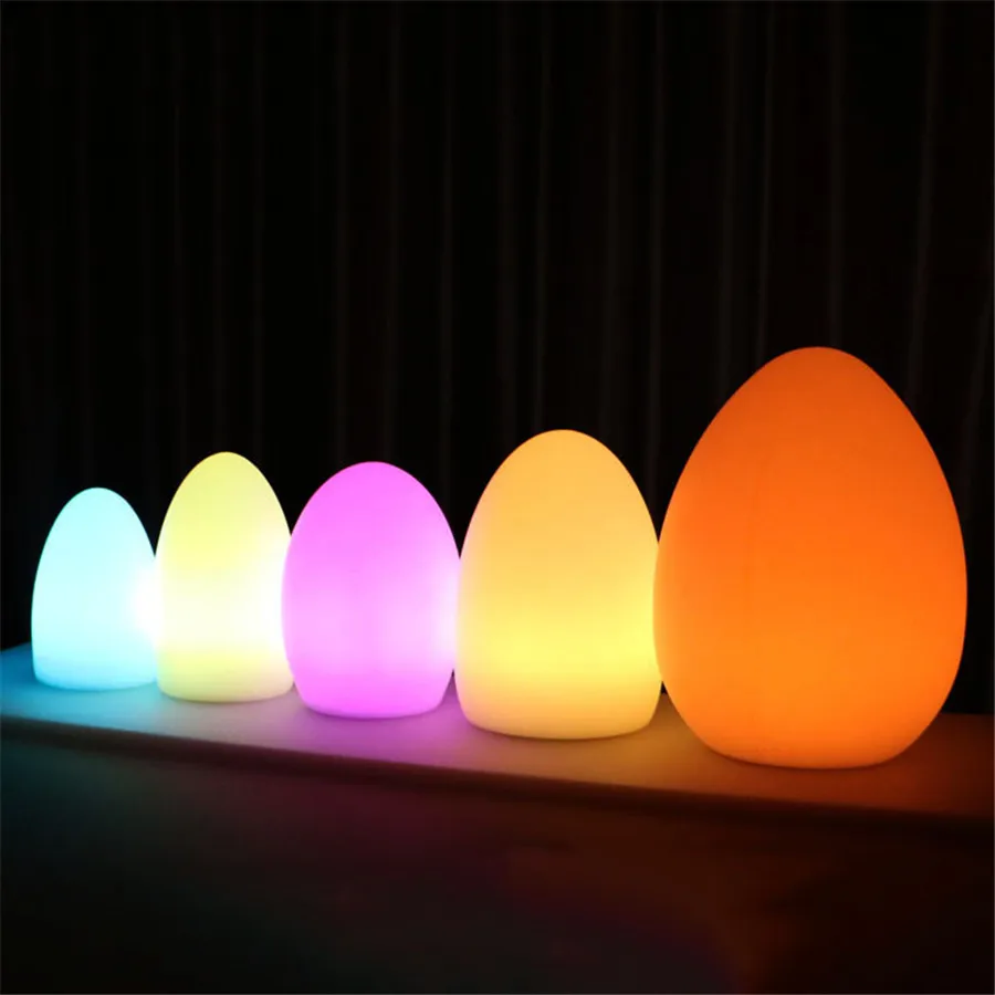 Luz Nocturna inalámbrica en forma de huevo para guardería, lámparas de mesa de escritorio recargables de 16 colores RGB con control remoto, para decoración de Bar KTV, fiesta de boda