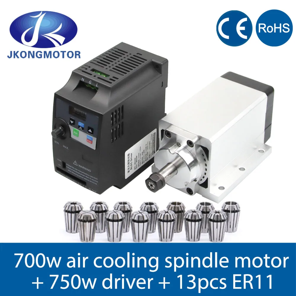 Jkongmotor CNC 220 кВт 110 В/700 в квадратный шпиндель с воздушным охлаждением ER11 750
