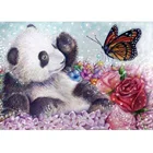 5D алмазная живопись полный набор мультяшная панда круглая Стразы картина вышивка Алмазная мозаика домашний декор Прямая поставка
