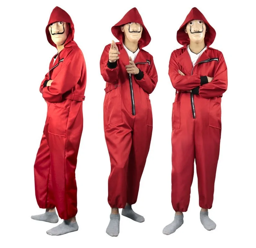 Деньги Heist одежда маска Сальвадор Дали маскарадный костюм по мотивам мультфильма