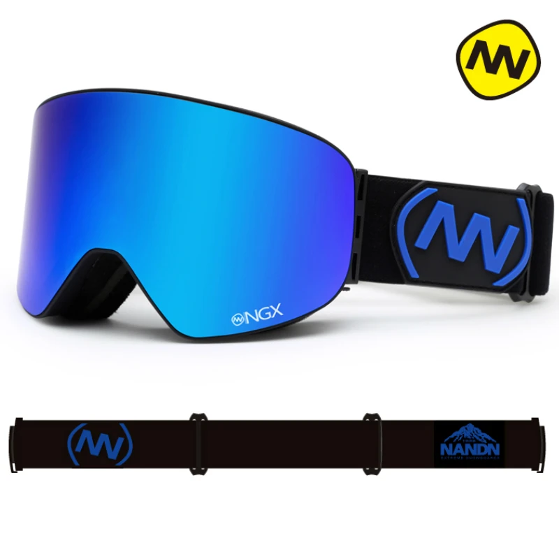 Профессиональные мужские и женские лыжные очки двухслойные большие сферические