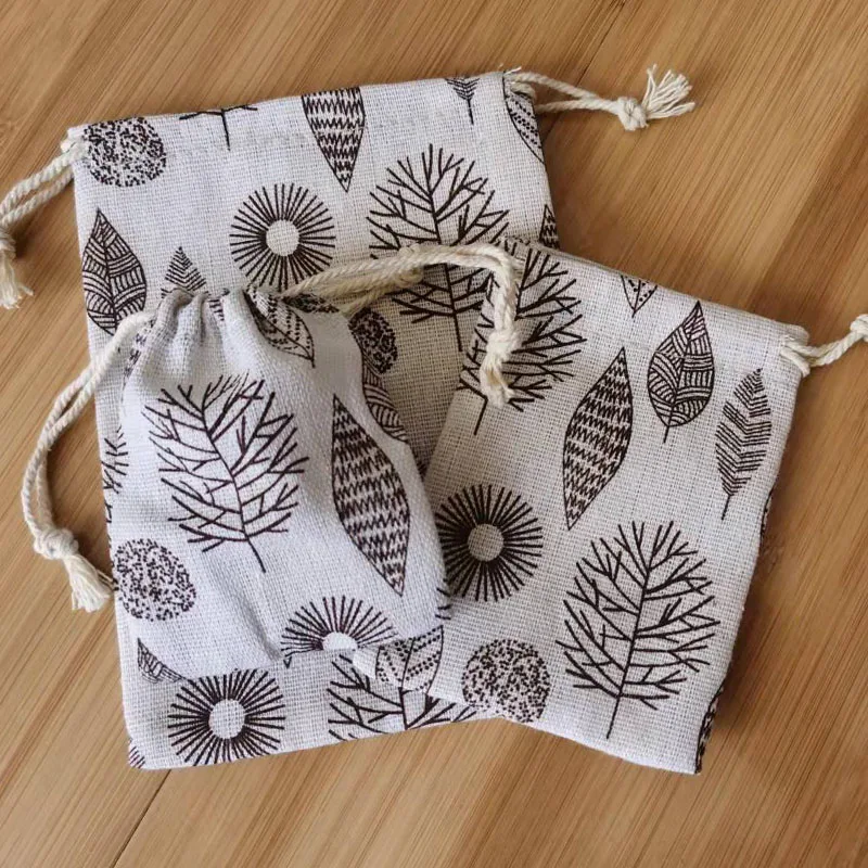 Кофейное дерево листья Φ 9x12 см 10x15 13x17 упаковка из 50 пакетов на завязках для дня