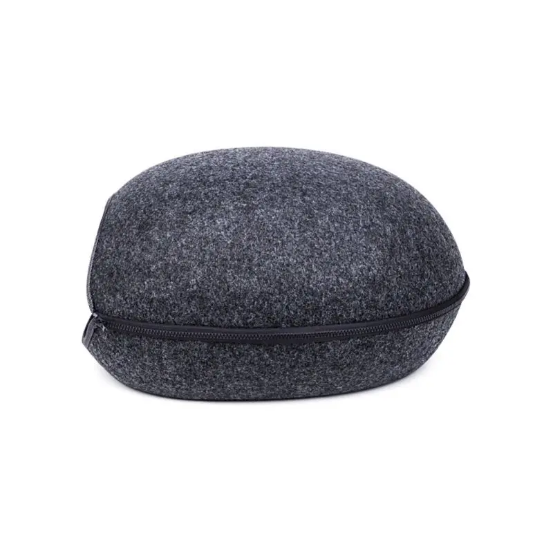

Semi-closed Felt Cat Bed Cave Cat Kitten House With Cushion Detachable Zipper Design Funny Breathable Fish Mouth Nest