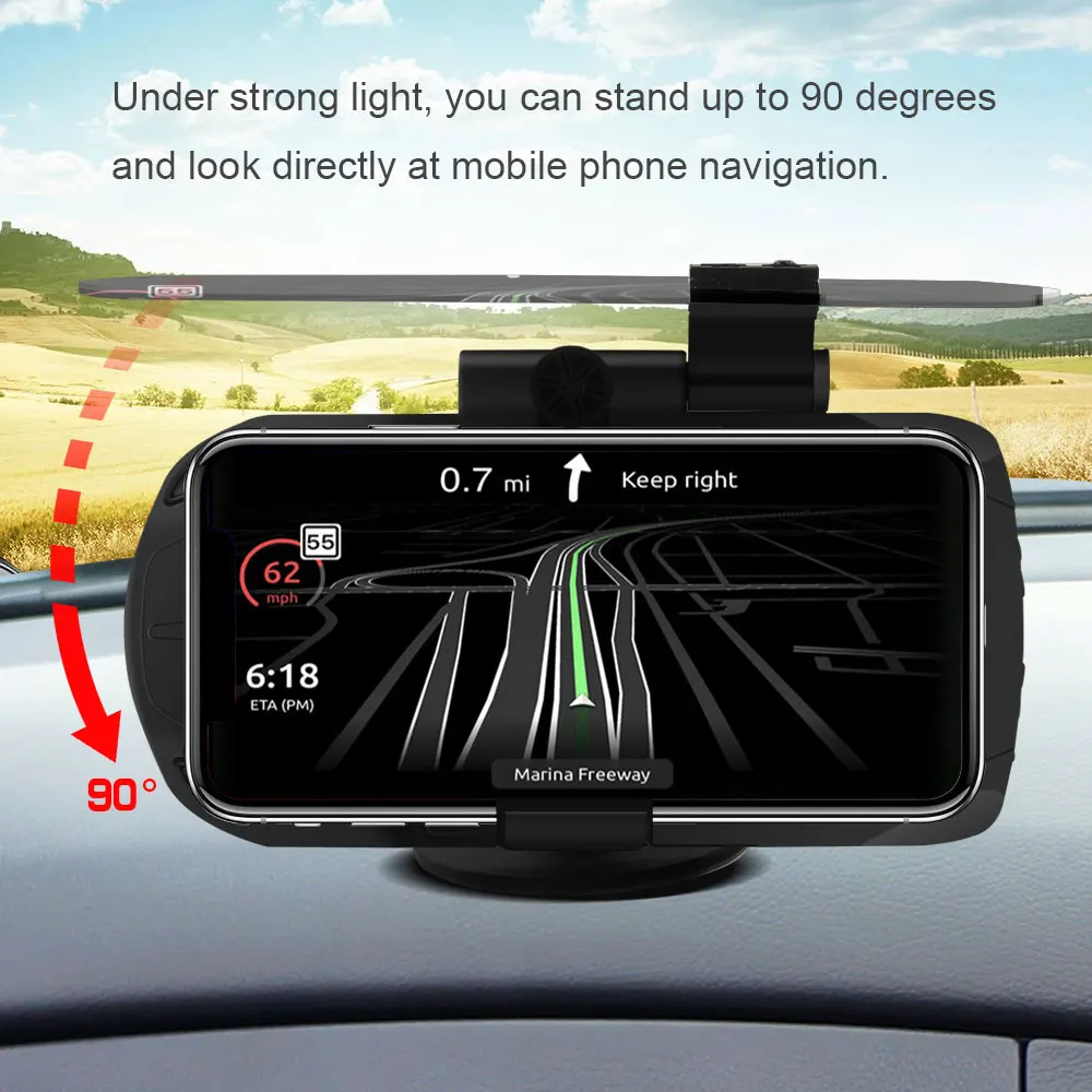 HUD Mobile Phone Holder Head Up Display 10W Wireless Charger GPS Navigation Car Speed Projector Charging Bracket | Автомобили и