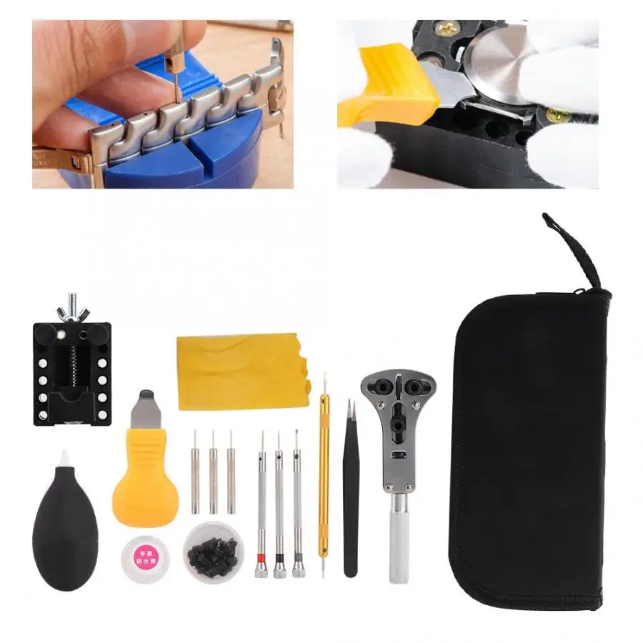 Профессиональный 15 шт. часы 3 кулачковый чехол ремешок отвертка для снятия
