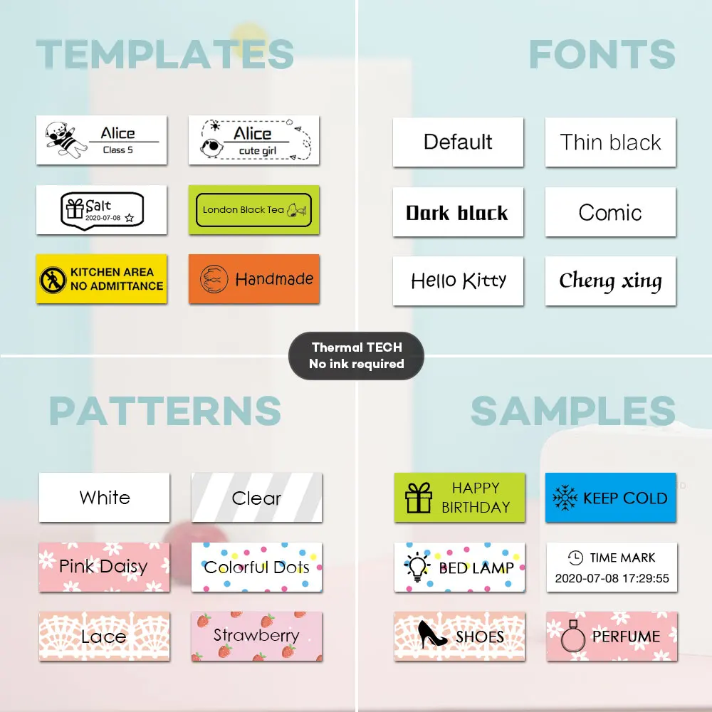 Карманный мини-принтер для этикеток Seabird портативный термопринтер с Bluetooth