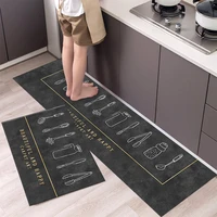 2021 new hot sale kitchen mat living room anti slip antifouling rugs tableware pattern entrance doormat bathroom door floor mats