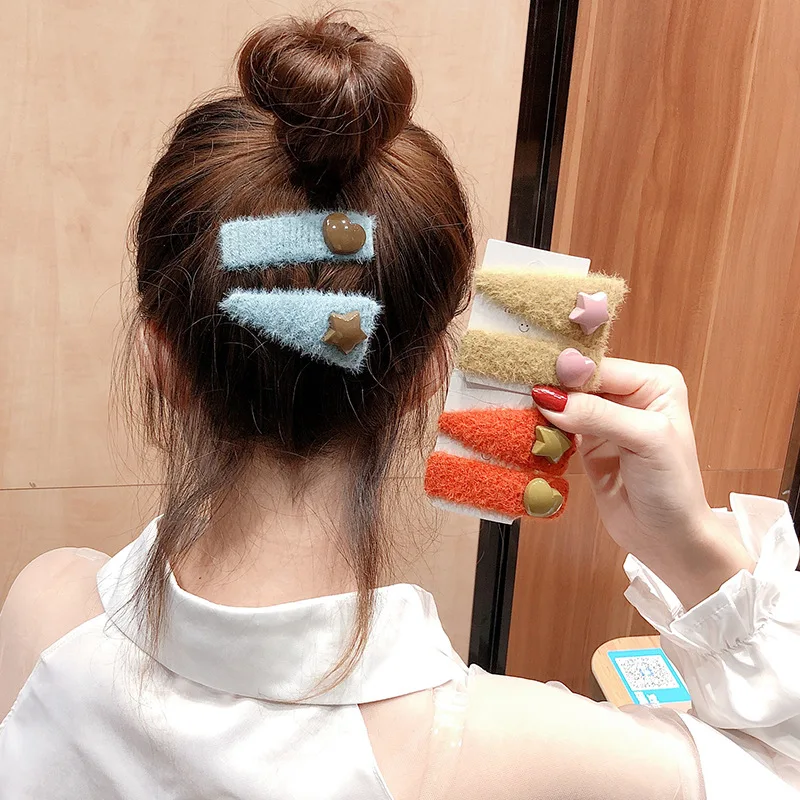 2 шт. милые женские шпильки с пятью звездами сердечками украшение ободок для