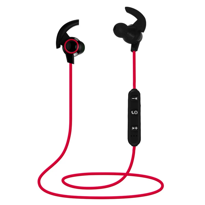 Беспроводные наушники Bluetooth V4.1, спортивные наушники с защитой от пота, стерео гарнитура с микрофоном, Bluetooth наушники для iPhone, huawei, Xiaomi - Цвет: Red