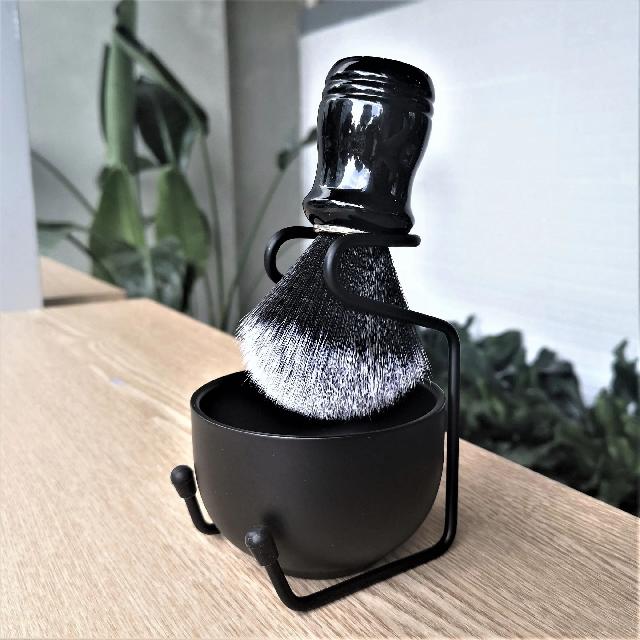 Набор мужских щеток для бритья высокая плотная синтетическая Парикмахерская