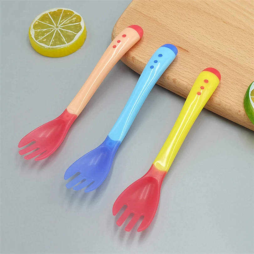 Ложка для грудничков Температура теплочувствительная новорожденного забота о кормлении Безопасность