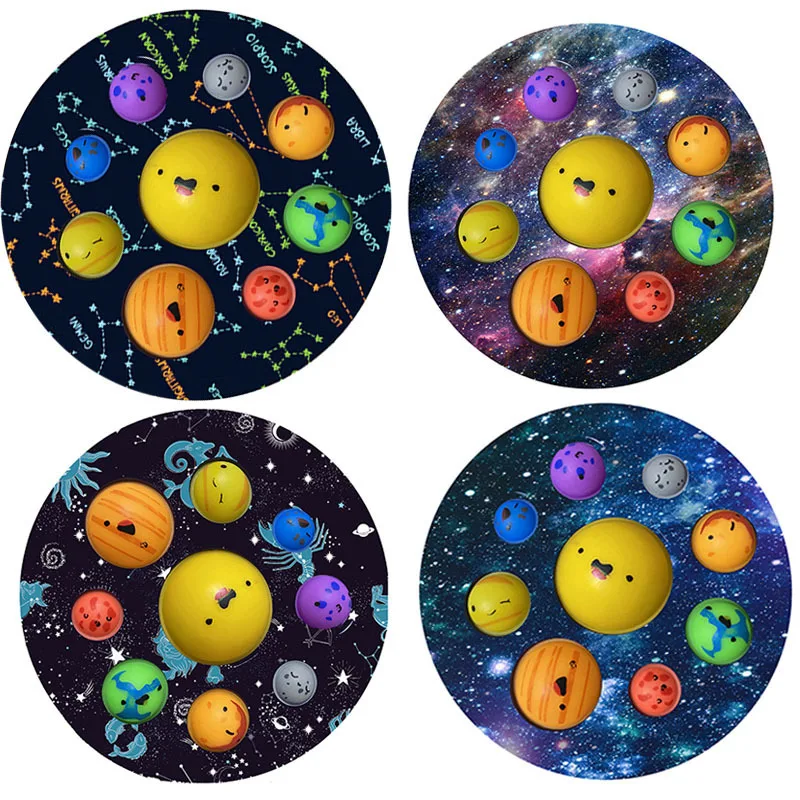 

Starry Sky Eight planets Pop It Fidget Toys Pops Bubbles Its Anti Stress Relief Toy For Children Adults Desk Sensory Autism Adhd