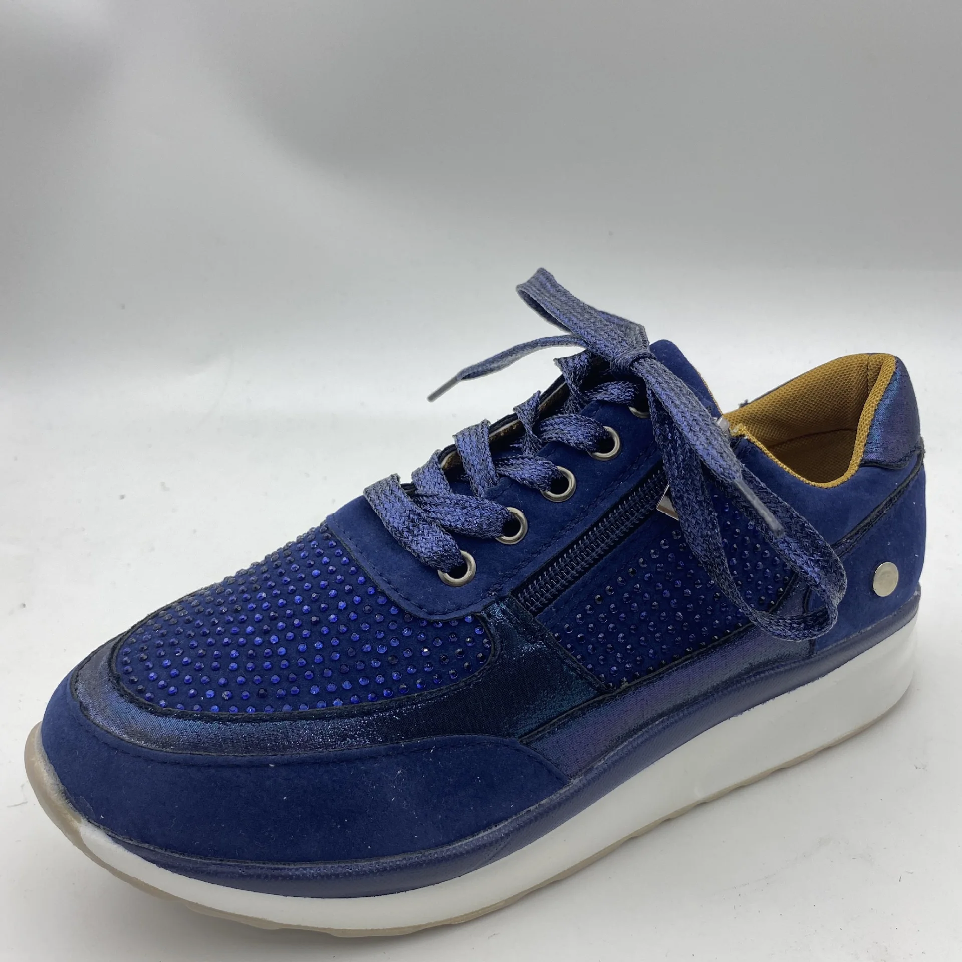 

Women Shoes Gold Sneakers Zipper Platform Trainers Women Shoes Casual Lace-Up Womens Sneakers