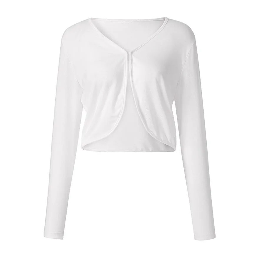 Женское пальто вязаный кардиган с длинным рукавом короткий жакет болеро