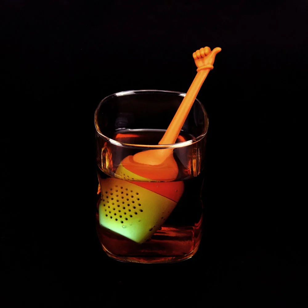 Забавные жесты для заваривания чая ситечко черного FDA класс силиконовый вкладыш