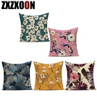 Полиэстер Декоративные диванные подушки Чехол тропические растения и цветы Животные Подушка с изображением попугая для дивана домашний Гостиная