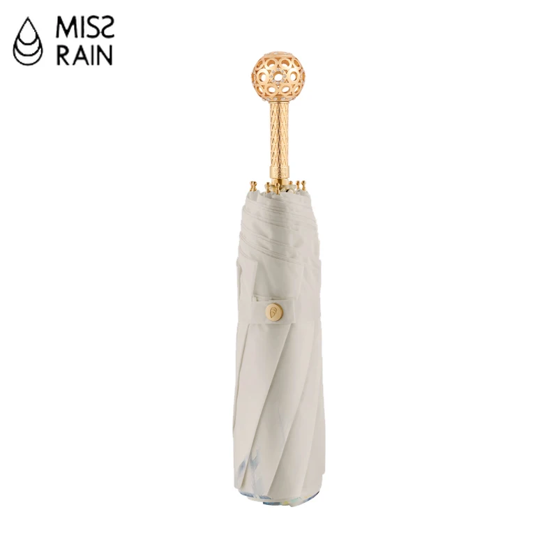 Online MissRain Bianco Donne Parasole Protezione Uv Pieghevole Da Viaggio Antivento Paraguas Decorazione Di Cerimonia Nuziale Ombrello Di Alta Qualità Contenitore Di Regalo