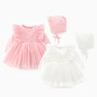 Комплекты одежды для новорожденных девочек Формальное кружевное платье для крещения вечерние чное свадебное платье для маленьких девочек 0 3 6 месяцев