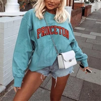 new loose casual and fashionable printed long sleeve cashmere pullover sweatshirt in autumn and winter 2020 em