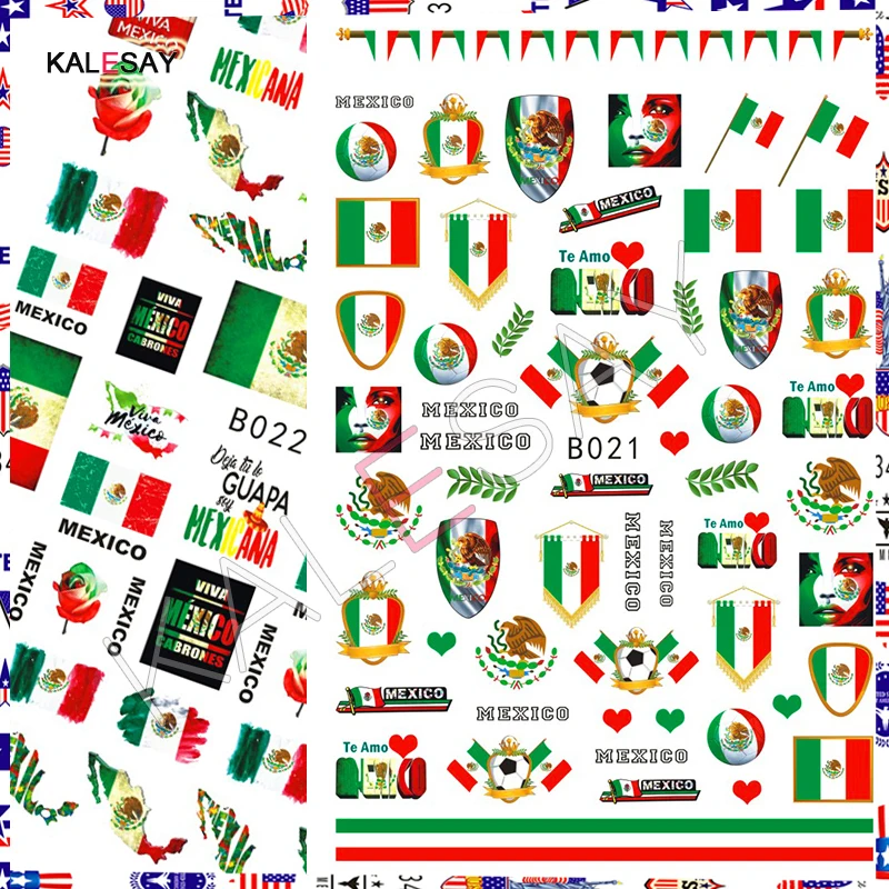 

Country Flag Nail Art Stickers for Design Manicure Fire Decoration Decal Self Adhesive Flag Designer Nail Sticker Flame Leaf