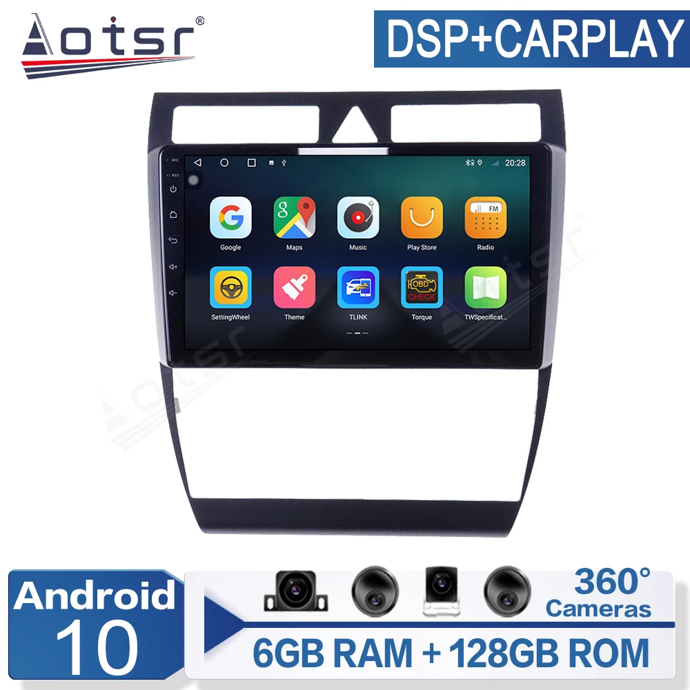 

For Audi A6 C5 1997 - 2004 S6 2 1999 - 2004 RS6 1 2002 - 2006 Android Auto Car Radio Multimedia Player Stereo GPS IPS Carplay