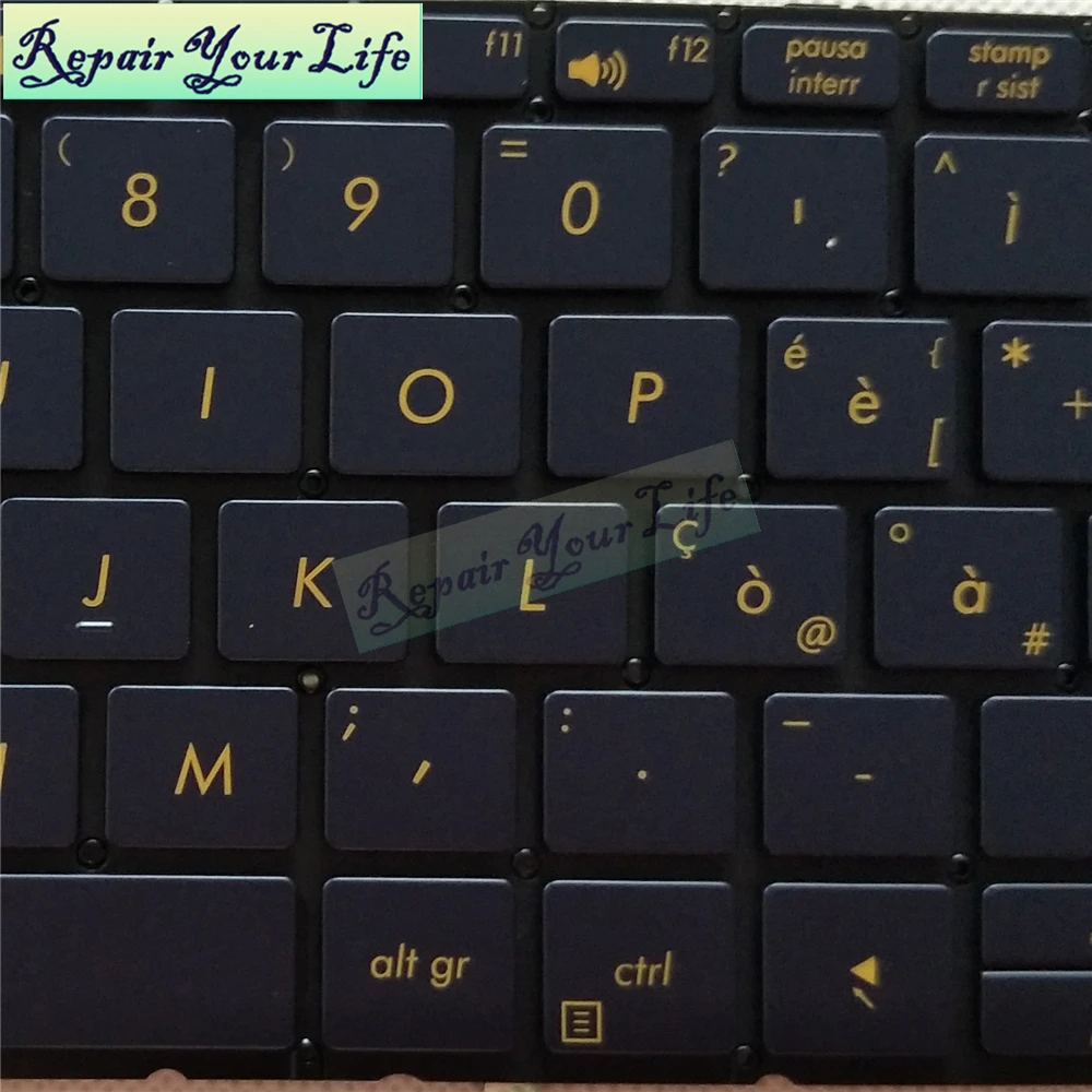 Клавиатура для ноутбука Asus ZenBook 3 UX390UA UX390 итальянская раскладка IT с подсветкой