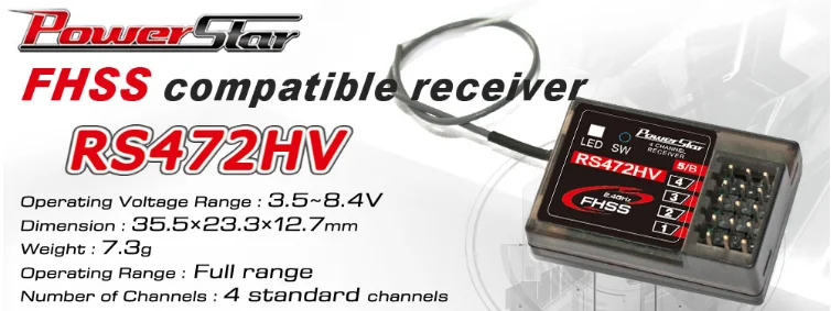 

RC Radio control car POWERSTAR PS receiver RS472HV RS472E FH3 FH4T for SANWA option upgrade parts