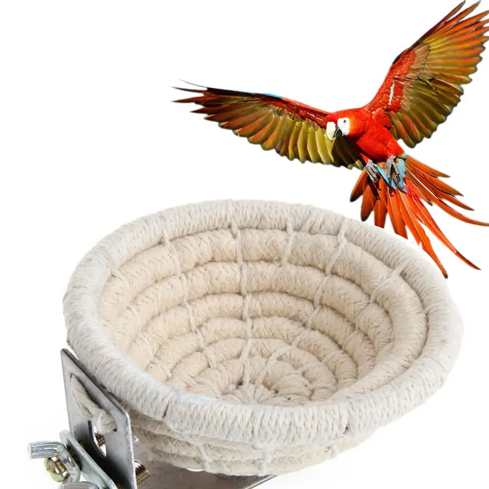 

HandwovenHemp Rope Birds Nests Bird Breeding Nest Parrot Hatching Breeding Hut Cave Fixed On The Wall Outdoor Garden Dec