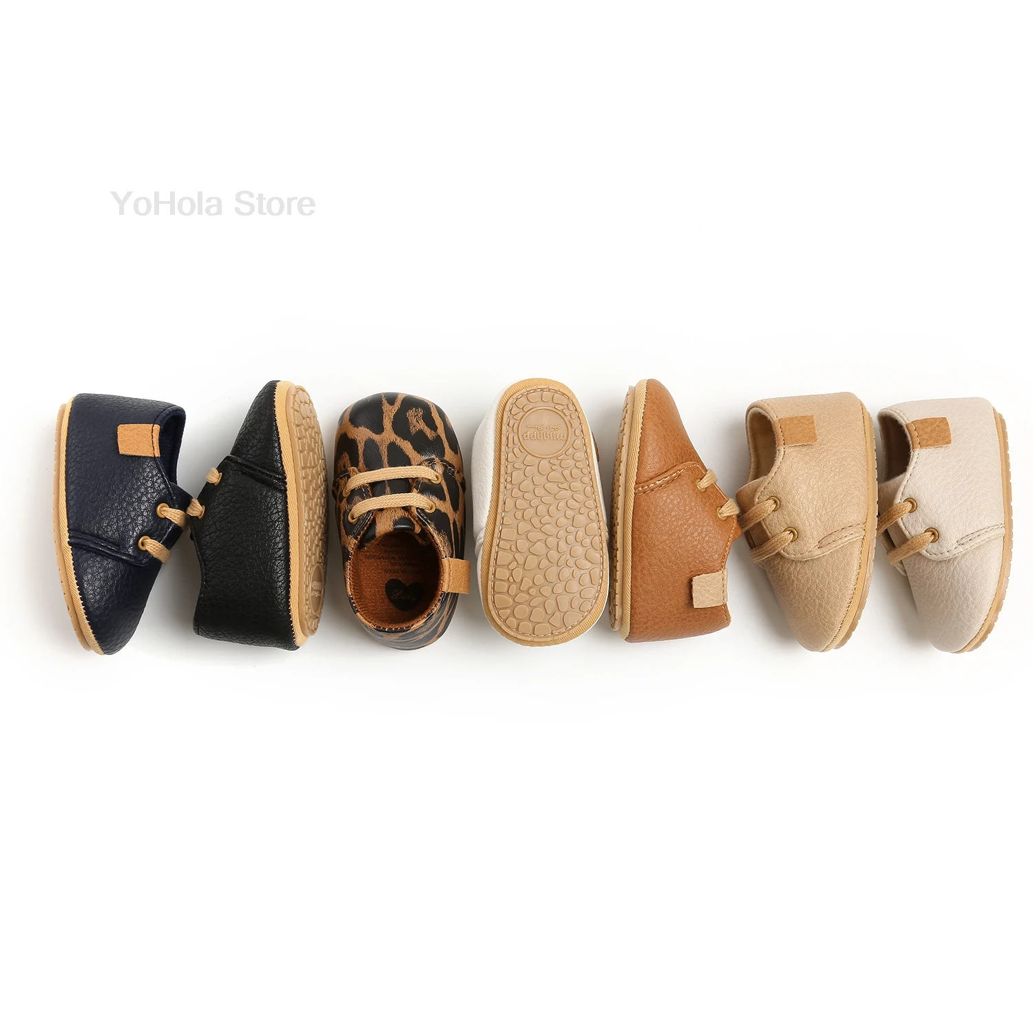 

Soft Leather Baby Shoes Newborn Rubber Sole Solid First Walkers Boys Toddler Shoes Infant Girls Anti-slip Prewalkers Four Season