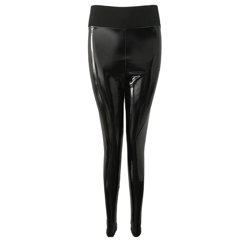 

Women Shiny Leather Pants Sport Fitness Leggings Trouser Pants High Waist Bottoms Trousers Women Stretch Pantalon Femme S-XL