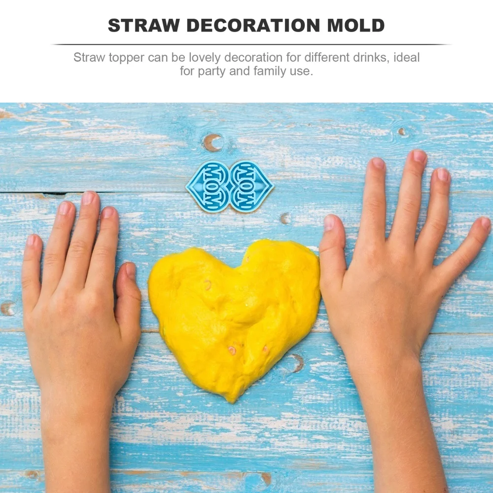 

2pcs Straw Topper Decoration Molds Epoxy Casting Mold Crafts Making Molds