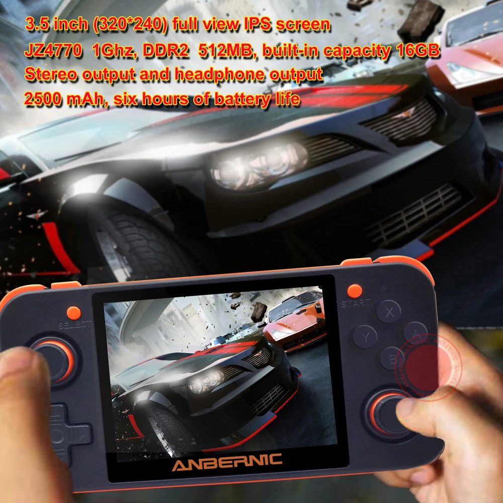 Игровая консоль в стиле ретро 3 5 дюйма IPS экран RG350 видеоигры 2500 + игр 16 симуляторов