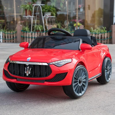 Детская электрическая машинка с двойным приводом четырехколесный пульт