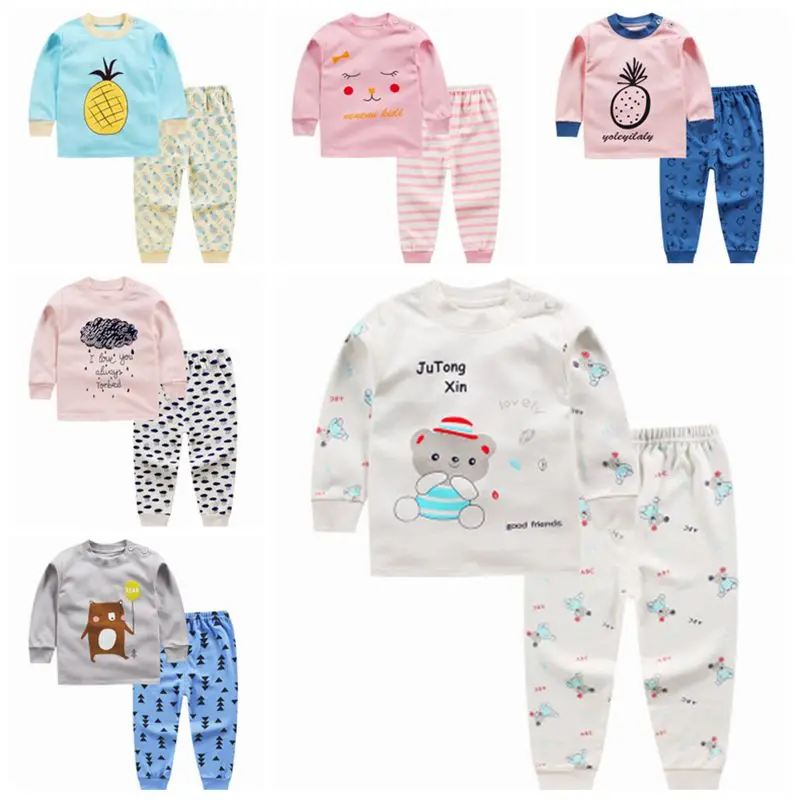 Комплект нижнего белья для малышей тонкая нижняя рубашка из чистого хлопка с