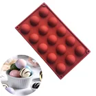 Силиконовая форма в форме полусферы, 15 отверстий, Аксессуары для выпечки, форма для шоколадных конфет, кухонные гаджеты для выпечки