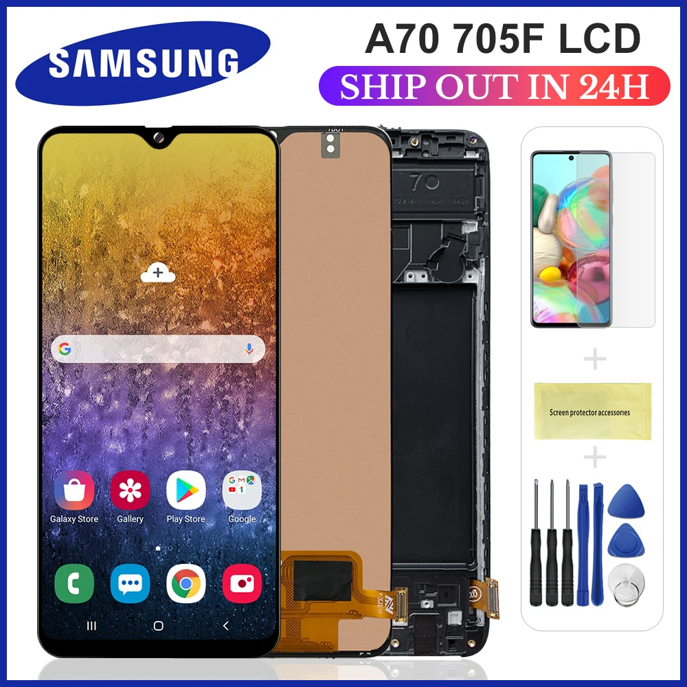 ЖК дисплей с дигитайзером сенсорного экрана в сборе для Samsung Galaxy A70 2019 A705 A705F SM A705DS