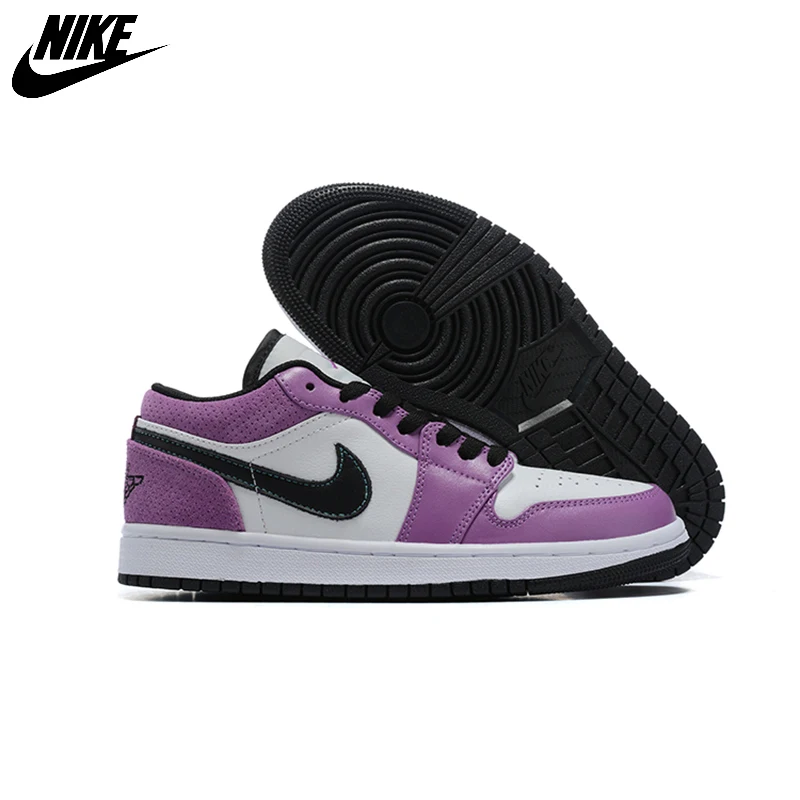 

AIR AJ 1 LOW SE AJ1 Women Basketball Sneakers Fashion White and Purple Sports Shoes CT1564-005