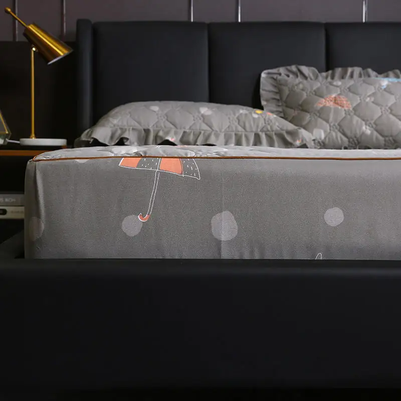 

Bed Fitted Sheet, Cartoon Mattress Cover, Thick Warm Bed Sheet Set, Cotton Quilted Designer Bedding, Not Include Pillowcase