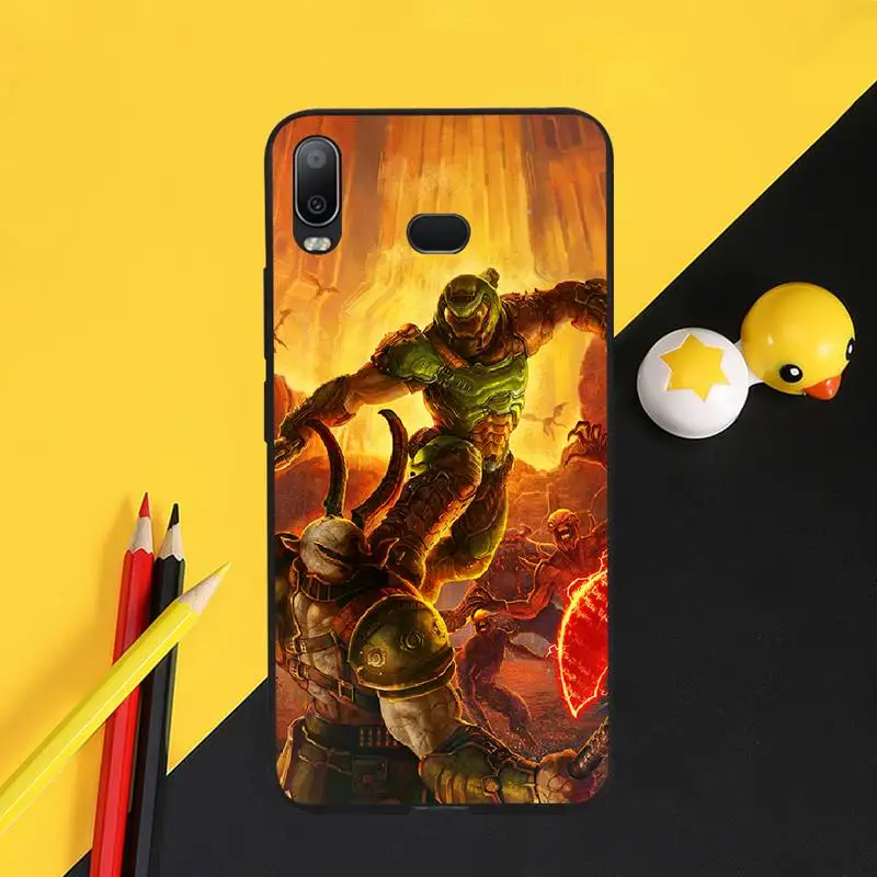 Милый блестящий чехол для телефона PENGHUWAN с изображением EWAU черепа игры Doom Samsung A10